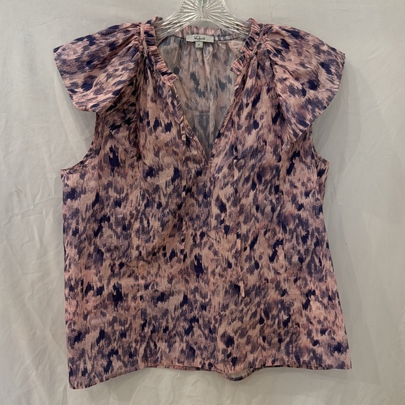 Rails Karysa print print ruffle top sz small - Picture 3 of 6